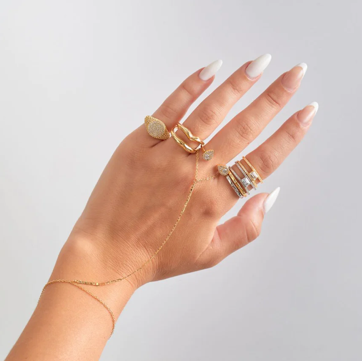 Flat Mirror Hand Chain