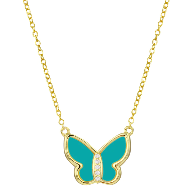 Turquoise Butterfly Necklace